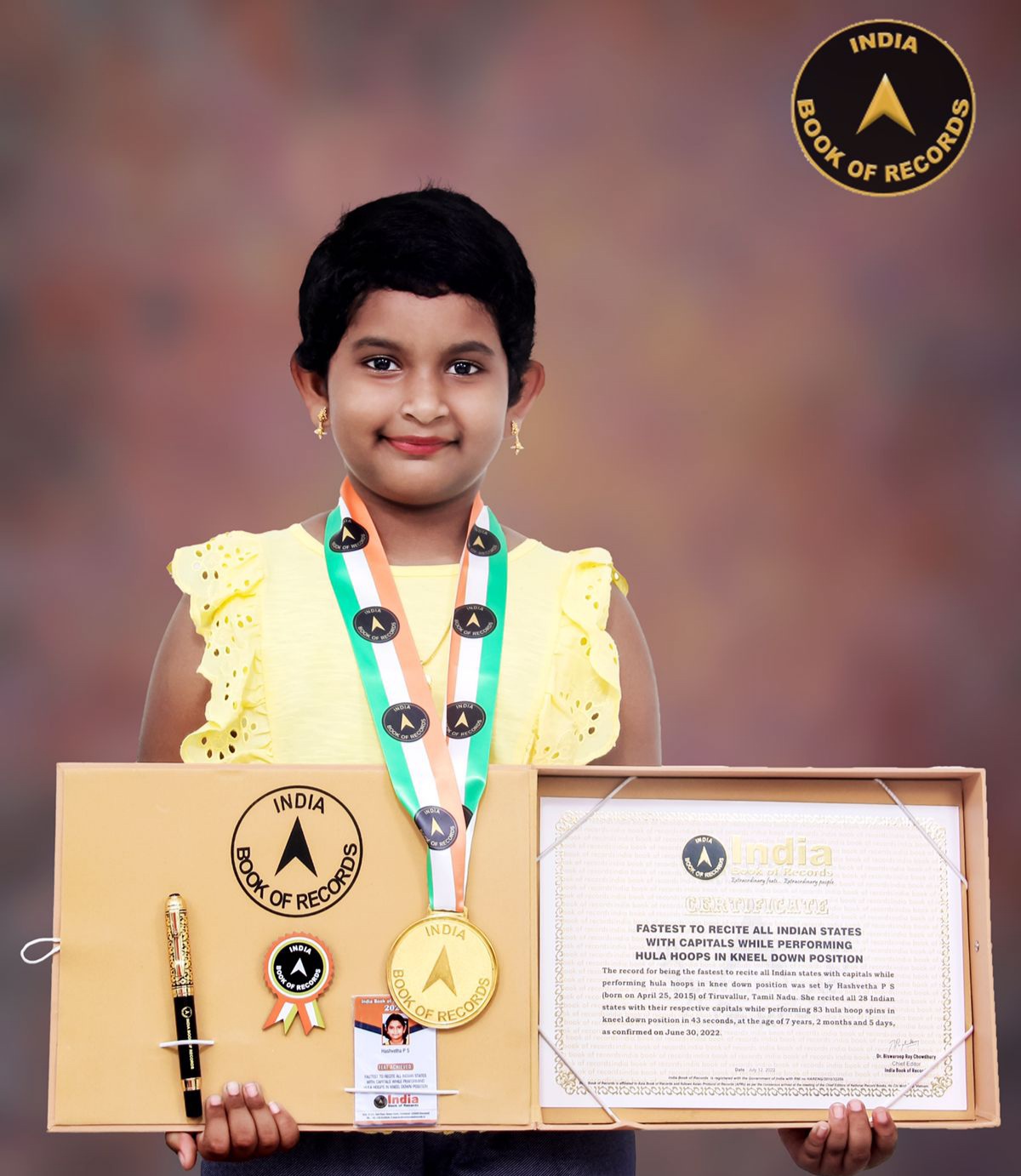 Hashvetha P S - India Book of Records 2023